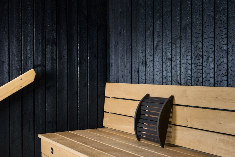 Aufguss saunan hiilletty panelointi