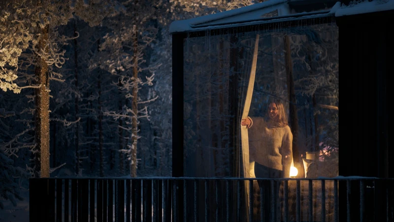 Halo Igloos Resort – Revontulia ja hiillettyä puuta