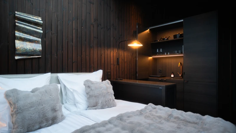 Halo Igloos Resort – Revontulia ja hiillettyä puuta