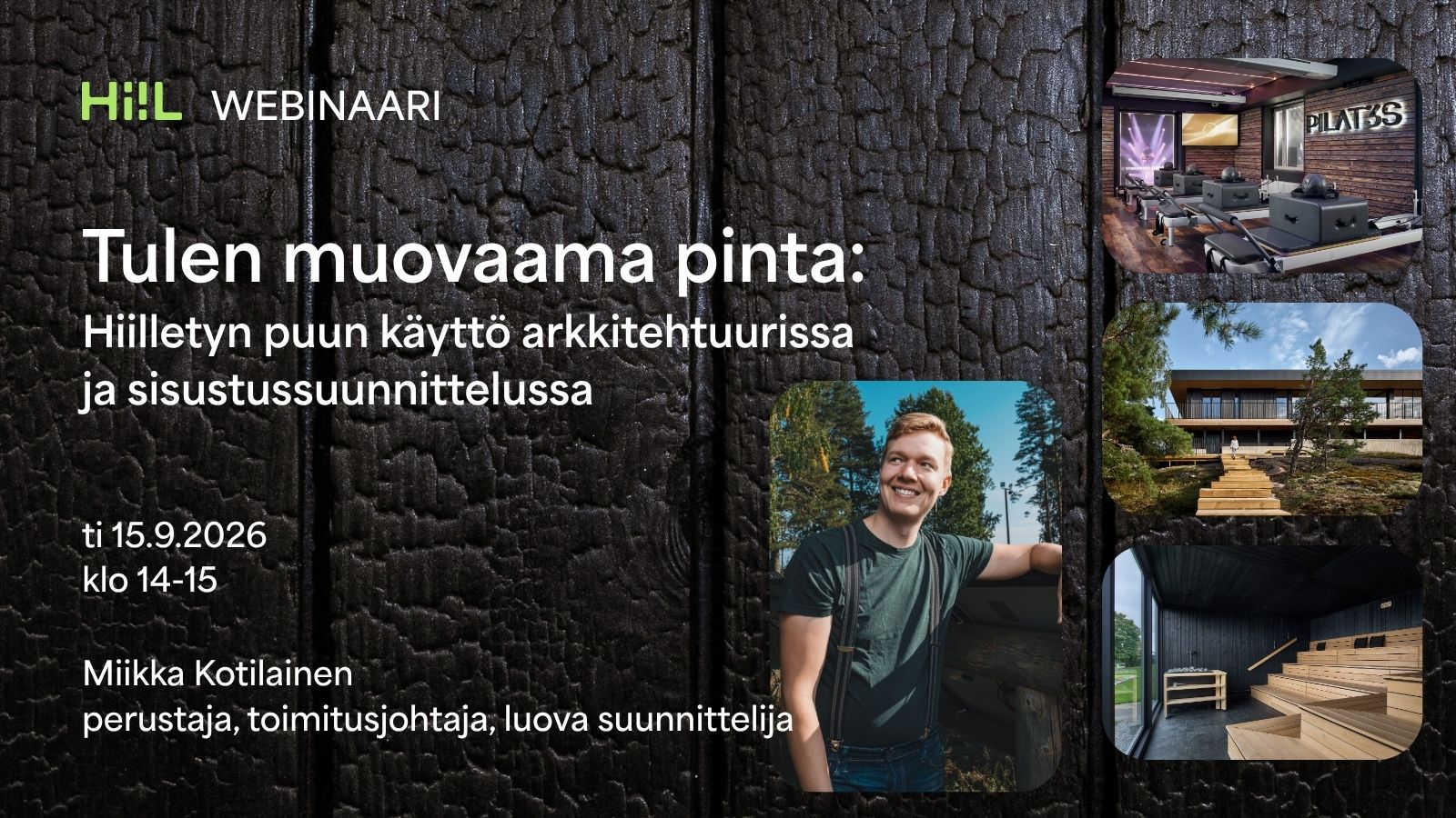 Tulen muovaama pinta: Hiilletyn puun käyttö arkkitehtuurissa ja sisustuksessa (suomi)