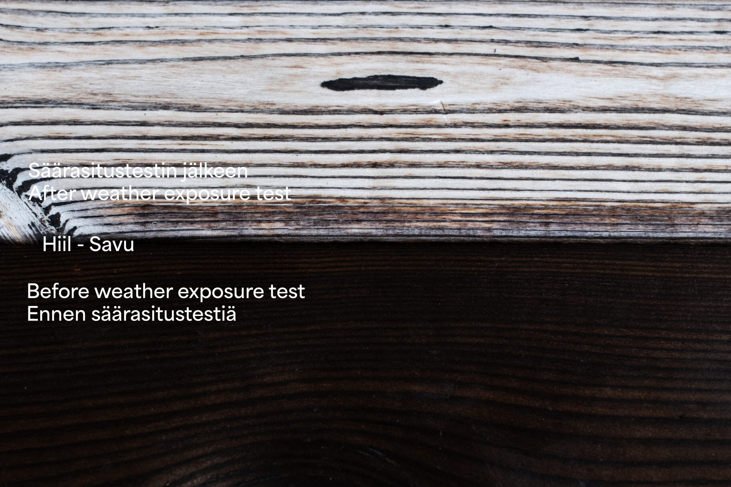 Savu - Säärasitustestin tulokset - Weathering test results Savu - Säärasitustestin tulokset - Weathering test results