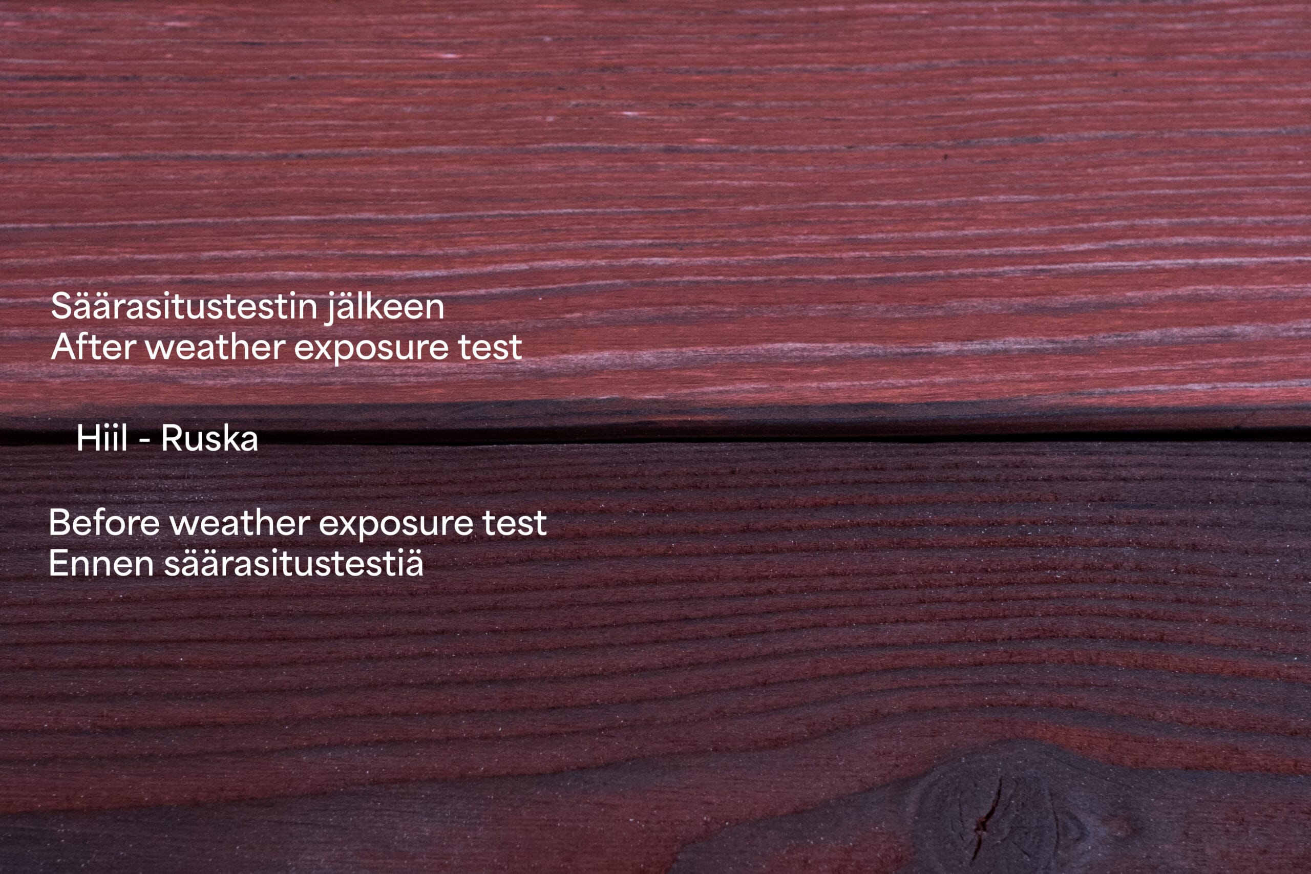 Kaarna - Säärasitustestin tulokset - Weathering test results