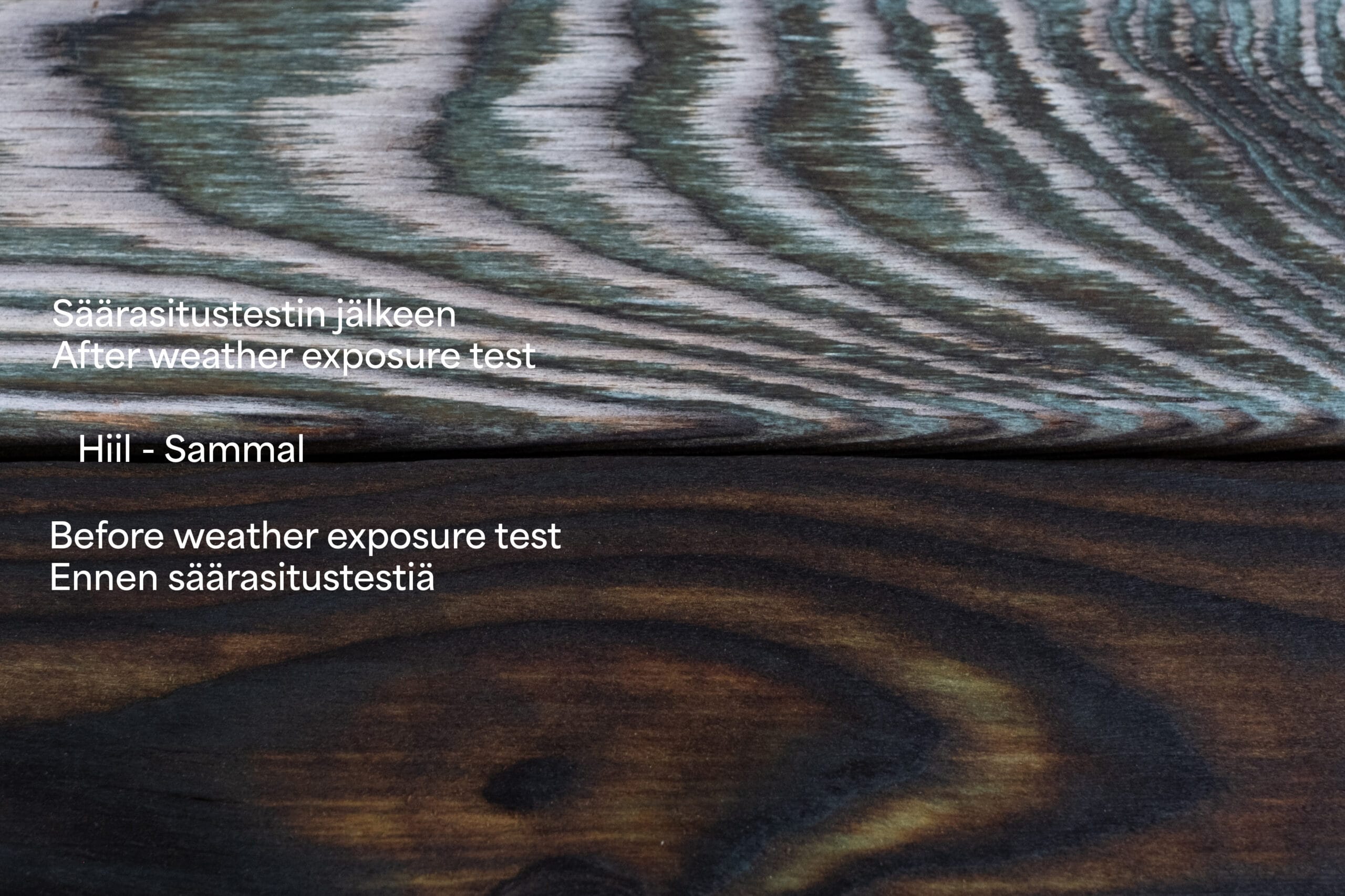 Sammal - Säärasitustestin tulokset - Weathering test results